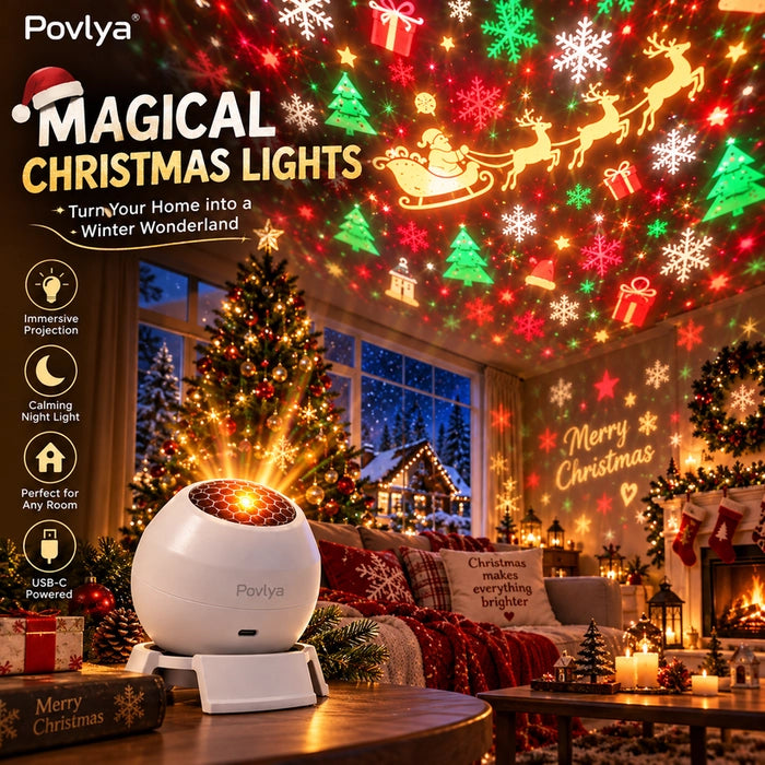 🎅 Turn Any Room Into a Christmas Wonderland – Holiday Projection Night Light
