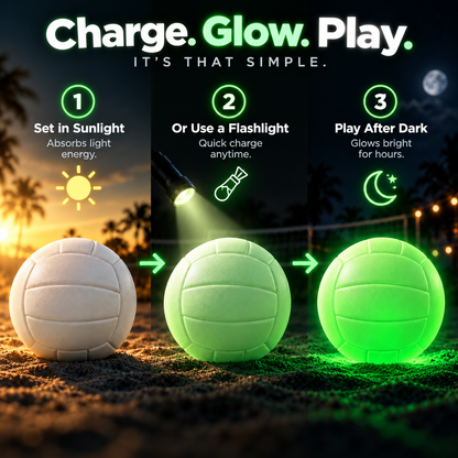 Glow-in-the-Dark Volleyball – Full-Size Night Play Ball