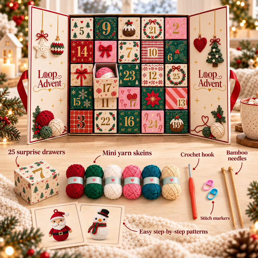 🎄 2026 Christmas Crochet Countdown：Limited Edition Trendy Collectible