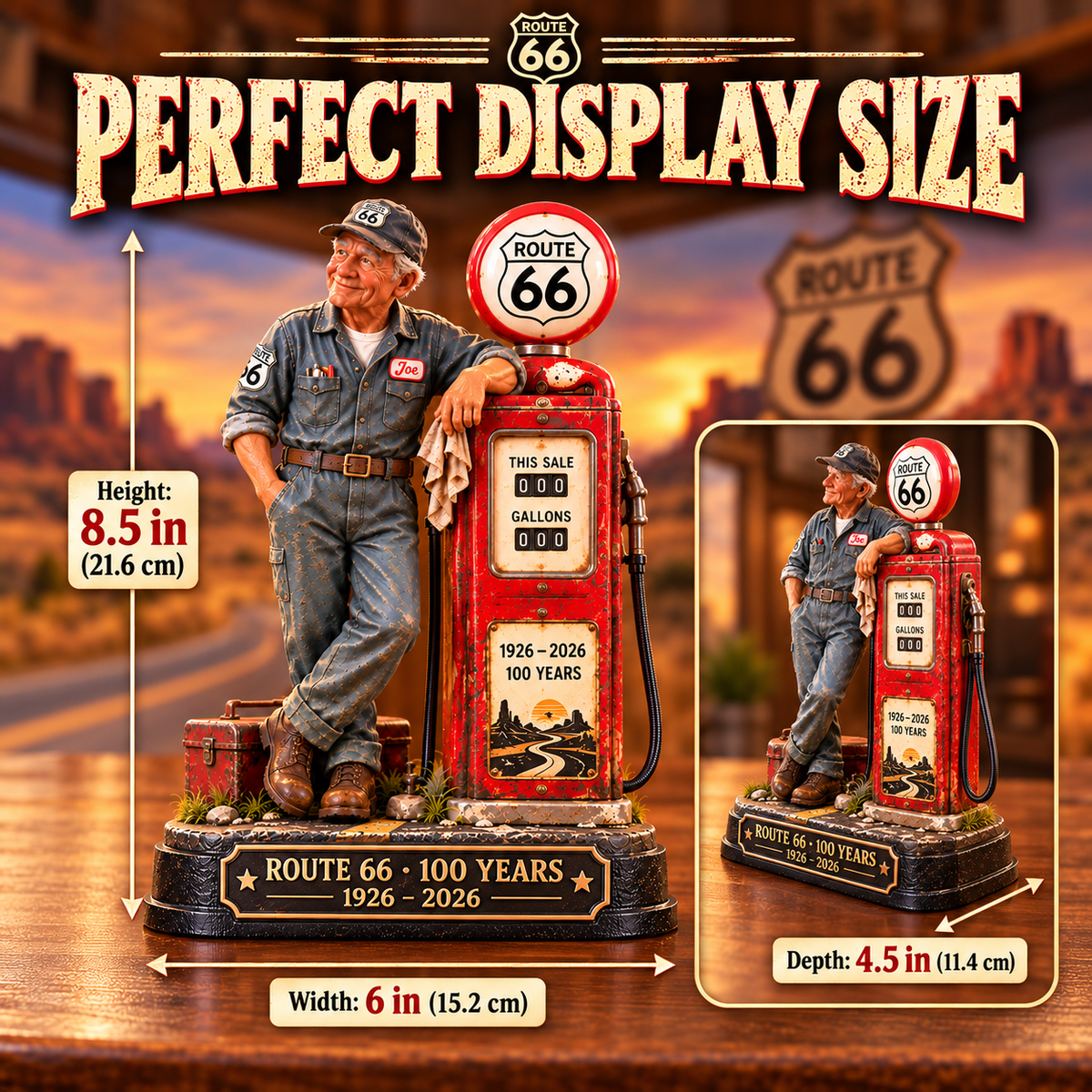 Illustrated dimensions 8.5 inches tall 6 inches wide 4.5 inches deep