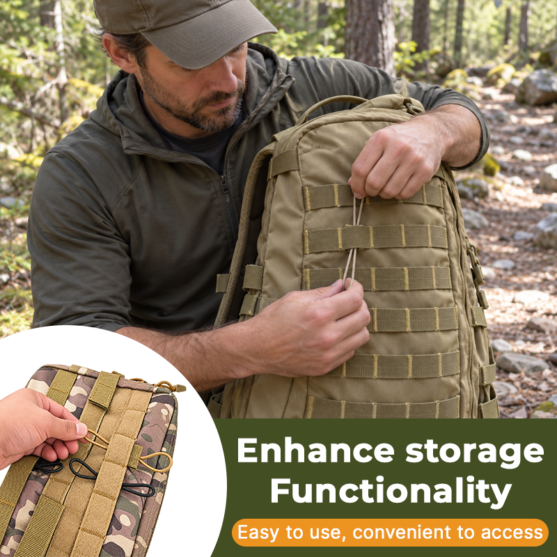Tactical Dual-Loop Gear Retainer Clips – Lightweight Multi-Purpose Accessory Holder for Backpacks