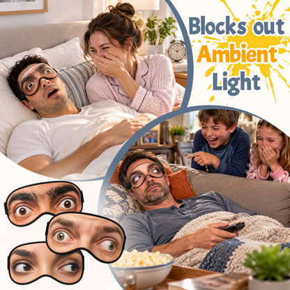 👀 Funny Open-Eye Sleep Mask – Hilarious Eye Illusion Nap Accessory for Travel, Pranks & Gag Gifts 😂🎁