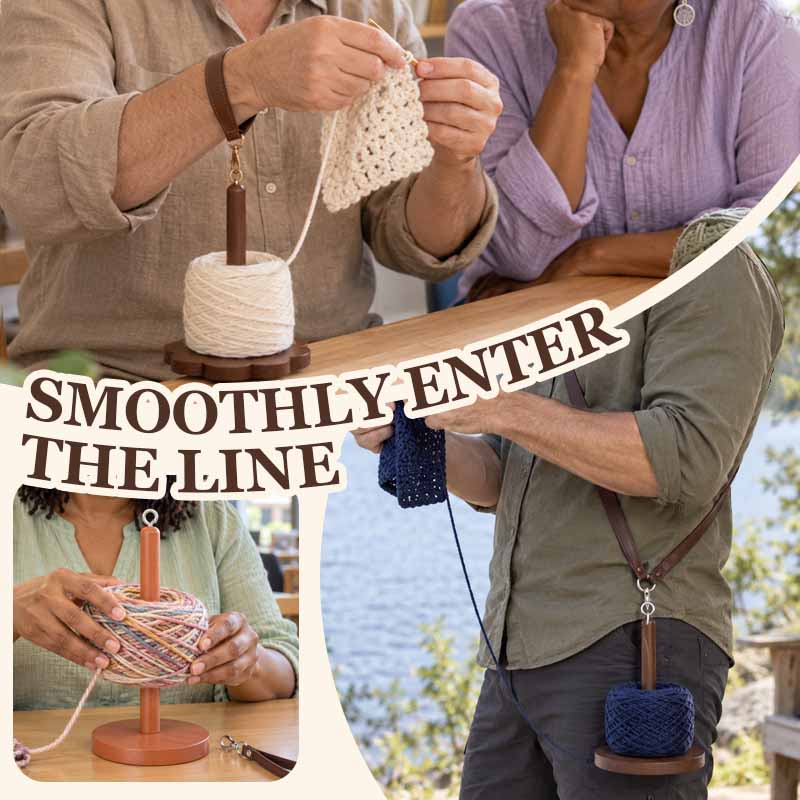 🧶 Portable Yarn Holder with Spinning Winding Stand