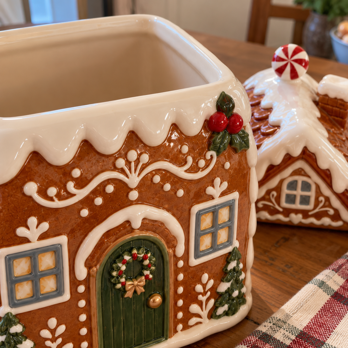 Gingerbread Cottage Christmas Treat Jar🎄