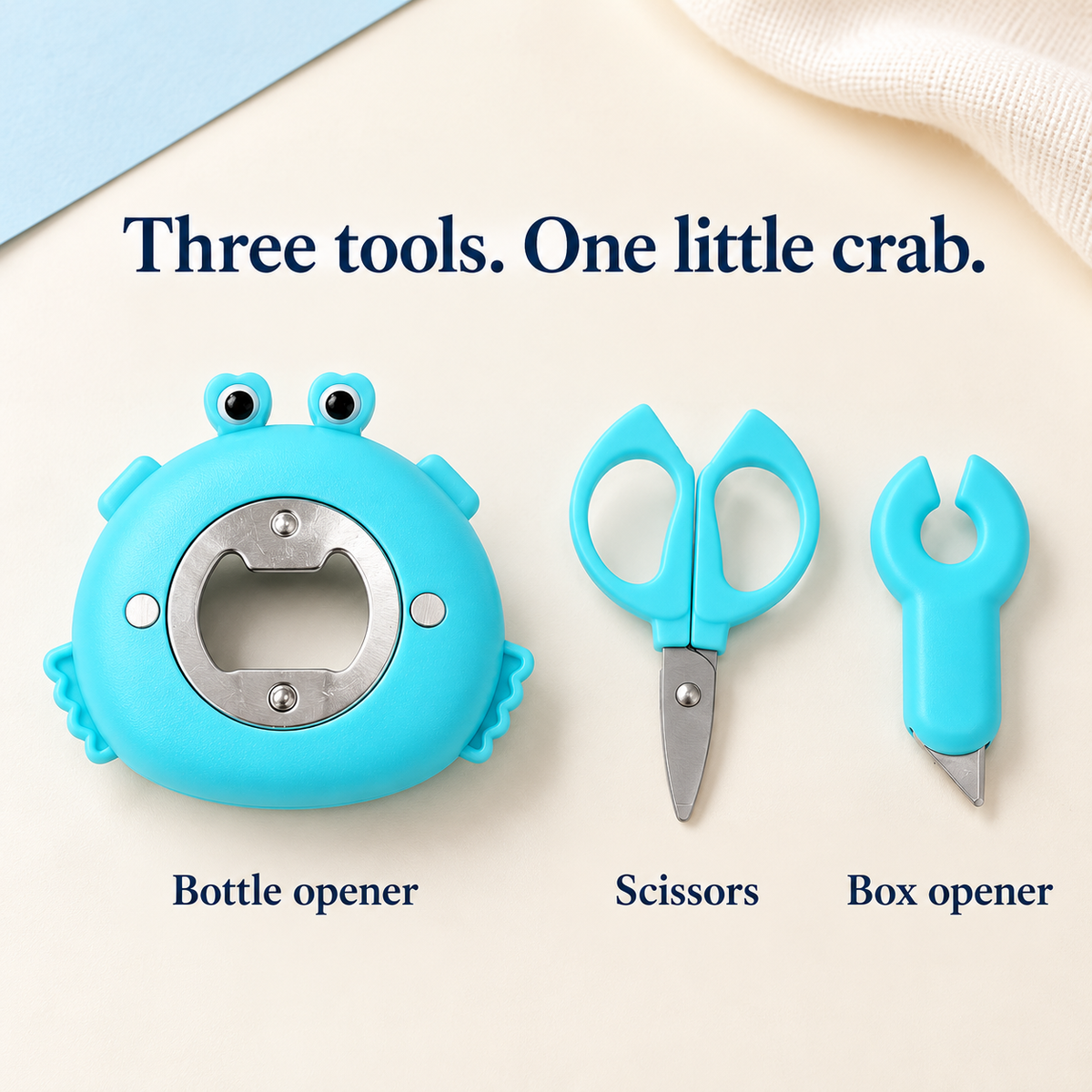 🦀 Handy Crab – 3-in-1 Kitchen Tool Set & Cute Fridge Magnet