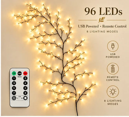 🎄 Flexible LED Branch Lights | Remote-Controlled Holiday Wall Decor(📦Buy 2 Free Shipping)