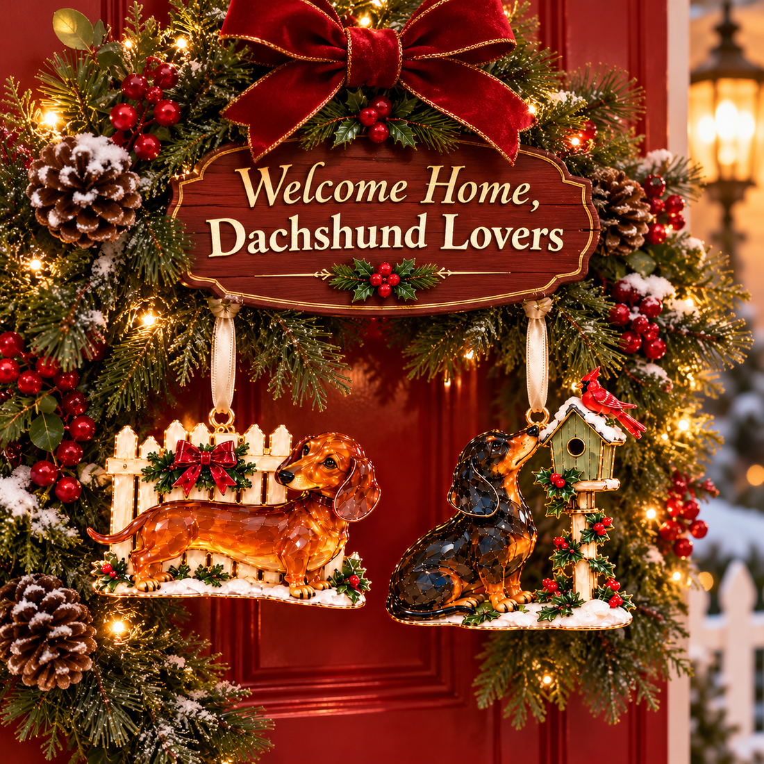Dachshund Christmas ornaments holiday gift idea