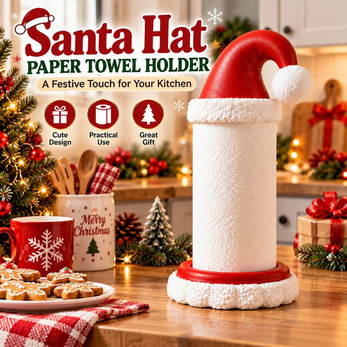 🎅 Santa Hat Paper Towel Holder