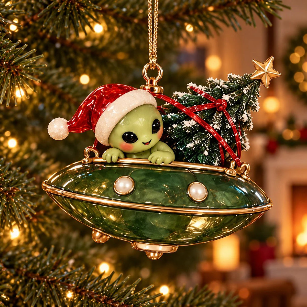👽🎄 Christmas Alien UFO Ornaments – 6 Cute Cosmic Designs, Unique Christmas Tree Decorations & Holiday Gifts 🚀✨