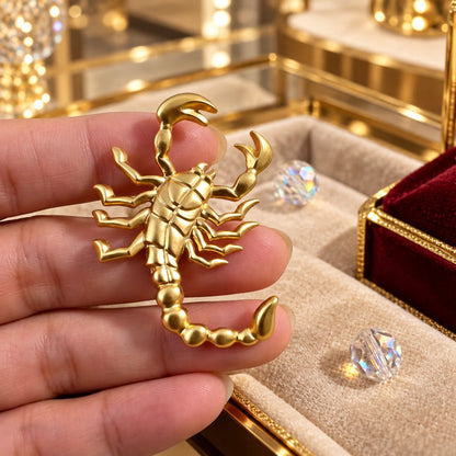 Vintage Gold-Tone Zodiac Sign Brooch
