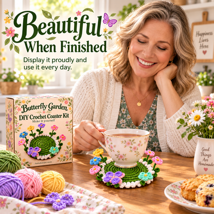 🦋🌸 Butterfly Garden DIY Crochet Kit 🧶