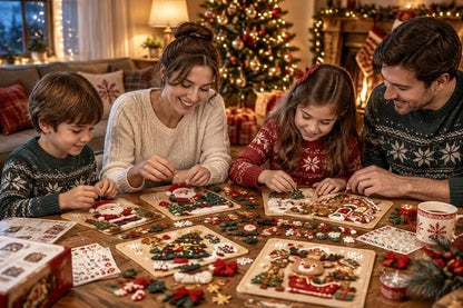 🎄✨ Cozy Christmas Felt Art Craft Kit – Reusable DIY Family Activity & Creative Christmas Gift 🎁❤️