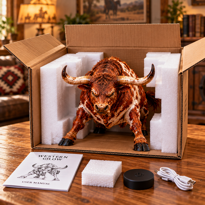 🤠🐂 Longhorn Fury™ – Mist-Breathing Bull Humidifier & Western Decor 🌵