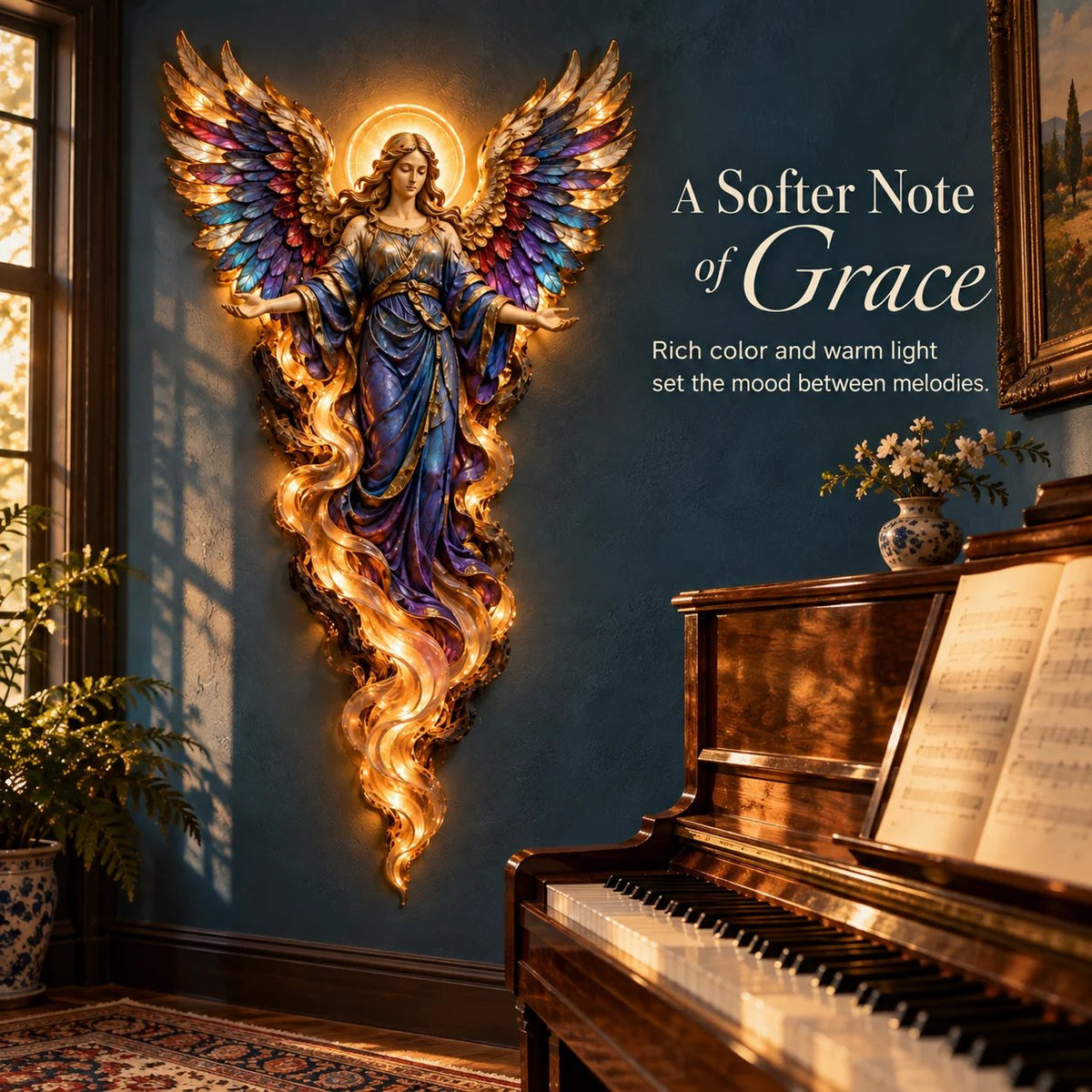 ✝️ Heavenly Radiance™ Lighted Angel Wall Sculpture ✨