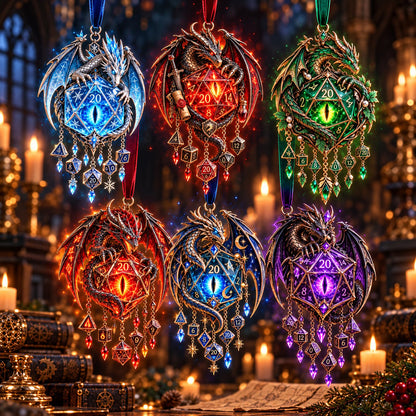 Glow Dragon Hanging Wind Chime for Fantasy Room Styling