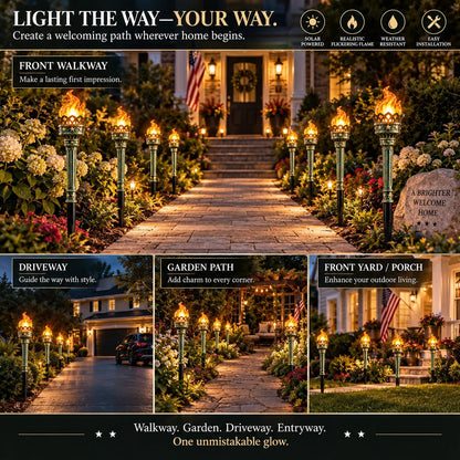 Sunset Ember Solar Flame Garden Lights