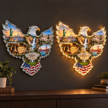 ✨🇺🇸 American Heritage™ Lighted Eagle Wall Art 🦅
