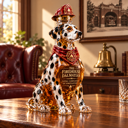 The Firehouse Dalmatian Whiskey Bottle
