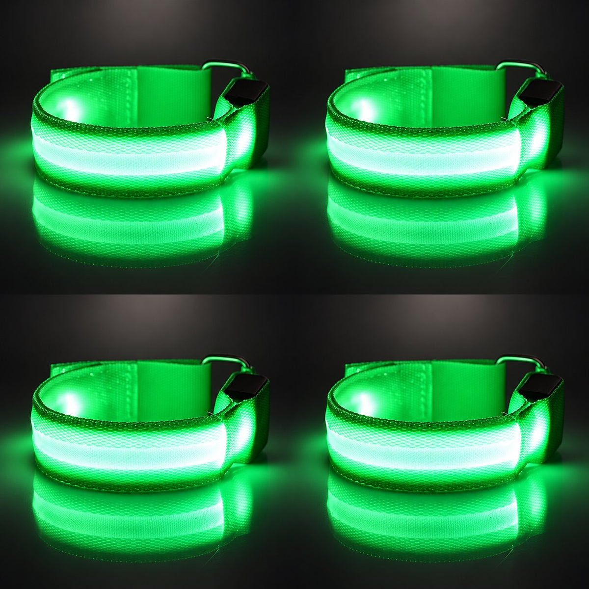 4-Pack LED Horse Leg Visibility Straps – 3 Lighting Modes, 5 Color Options, Adjustable Fit for Evening Riding & Equestrian Activities