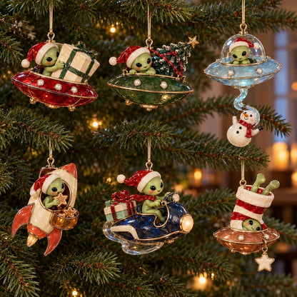 👽🎄 Christmas Alien UFO Ornaments – 6 Cute Cosmic Designs, Unique Christmas Tree Decorations & Holiday Gifts 🚀✨
