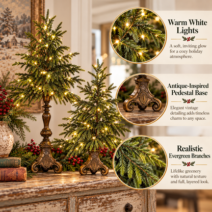 Vintage Lighted Tabletop Christmas Trees
