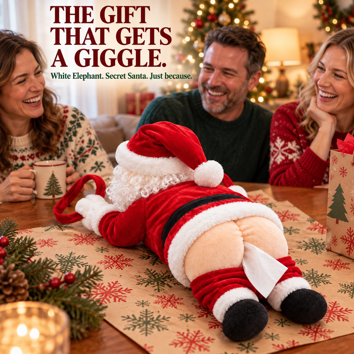 Plush Santa Tissue Holder