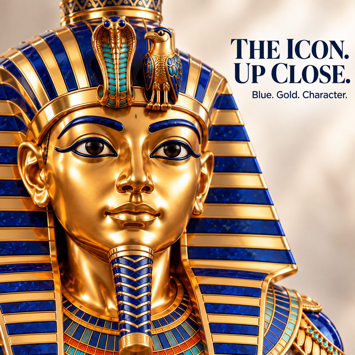 👑 Tutankhamun’s Legacy Whiskey Decanter — Blue & Gold Limited Custom Edition