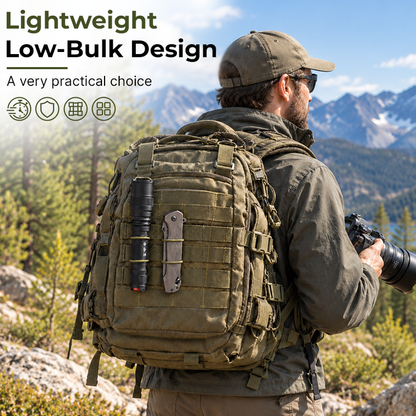 Tactical Dual-Loop Gear Retainer Clips – Lightweight Multi-Purpose Accessory Holder for Backpacks