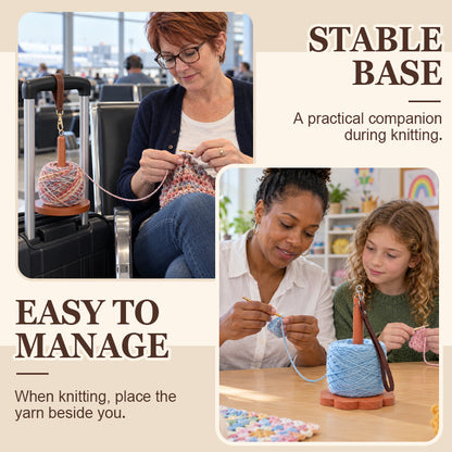 🧶 Portable Yarn Holder with Spinning Winding Stand