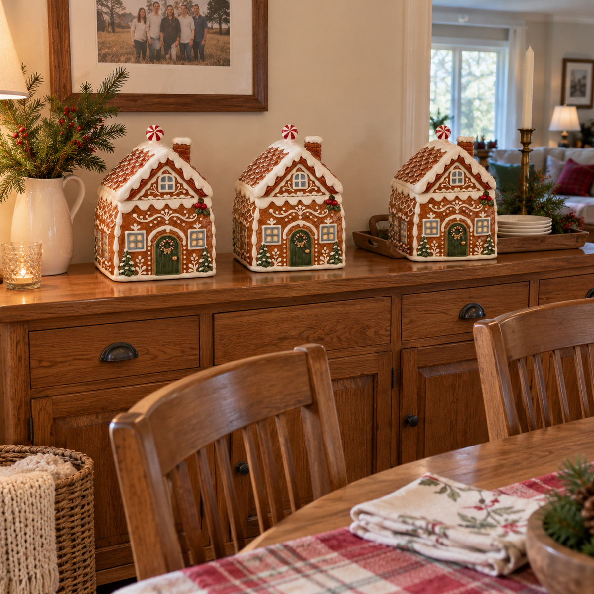 Gingerbread Cottage Christmas Treat Jar🎄