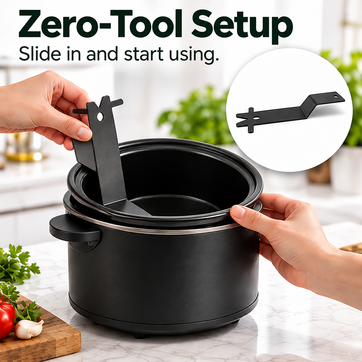 Secure cooker lid support