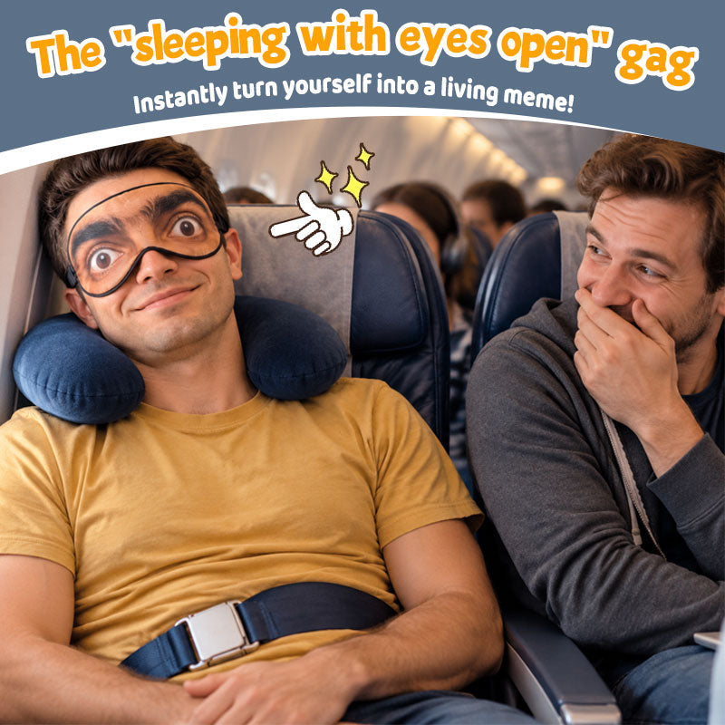 👀 Funny Open-Eye Sleep Mask – Hilarious Eye Illusion Nap Accessory for Travel, Pranks & Gag Gifts 😂🎁