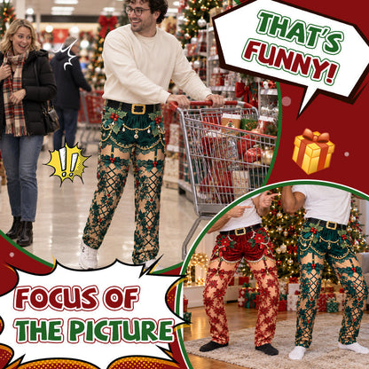 Funny Christmas Illusion Pants for Adults