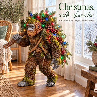 🎄 Woodland Sasquatch – Lighted Christmas Porch Decor