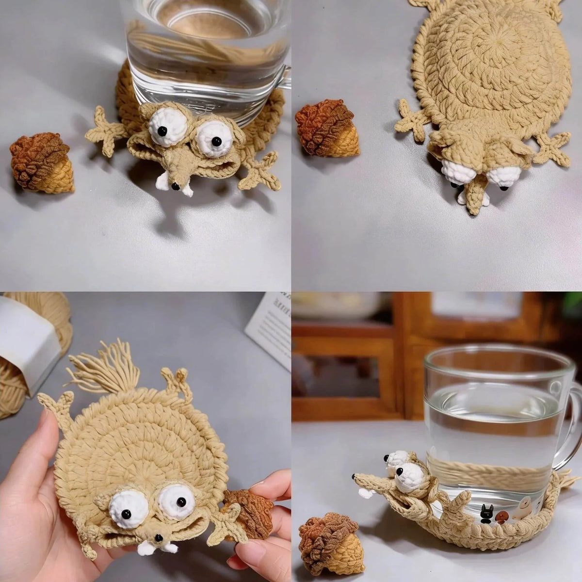 🧶 Handmade Animal Crochet Coasters – 5 Adorable Designs