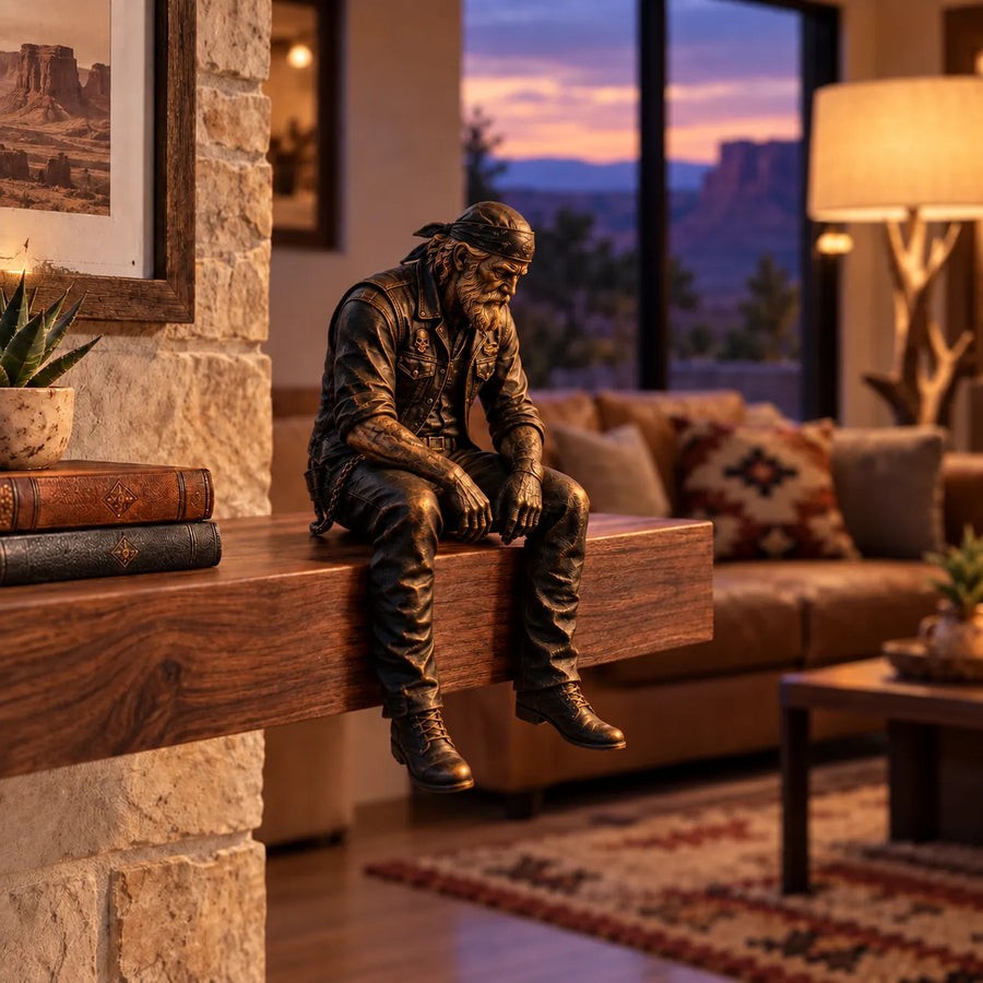 Quiet Rider biker shelf sitter