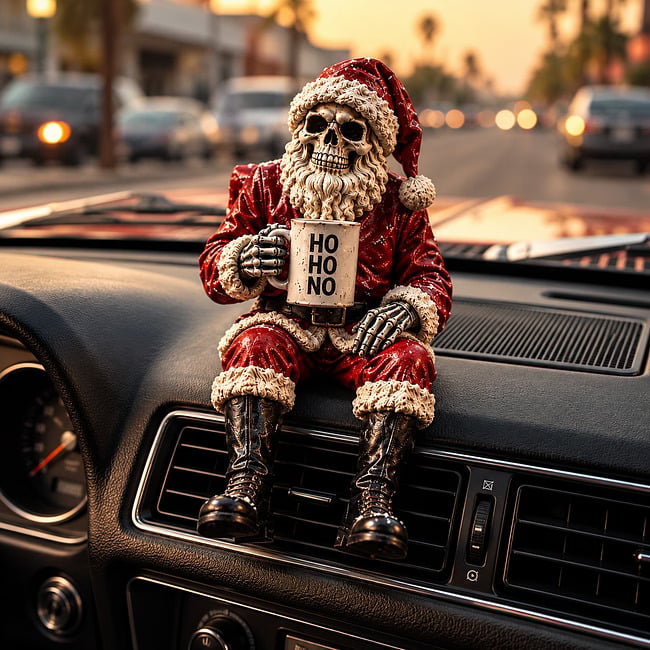 💀🎄 Naughty Christmas Skeletons – 6-Style Gothic Holiday Shelf Sitters.