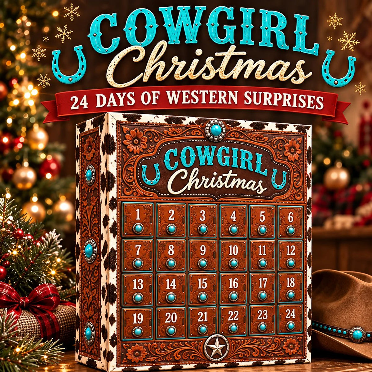 ⏳ Last Day 69% OFF – 🤠 Cowgirl Christmas Advent Calendar | 24 Days of Western-Inspired Surprises 🎄