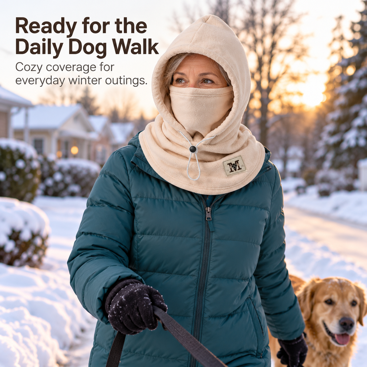 🥶 2-in-1 Winter Face Mask & Warm Hat, Windproof Cold-Weather Protection🎁