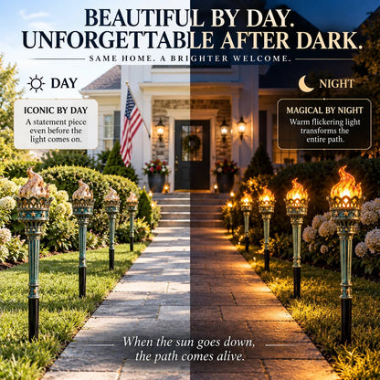 Sunset Ember Solar Flame Garden Lights