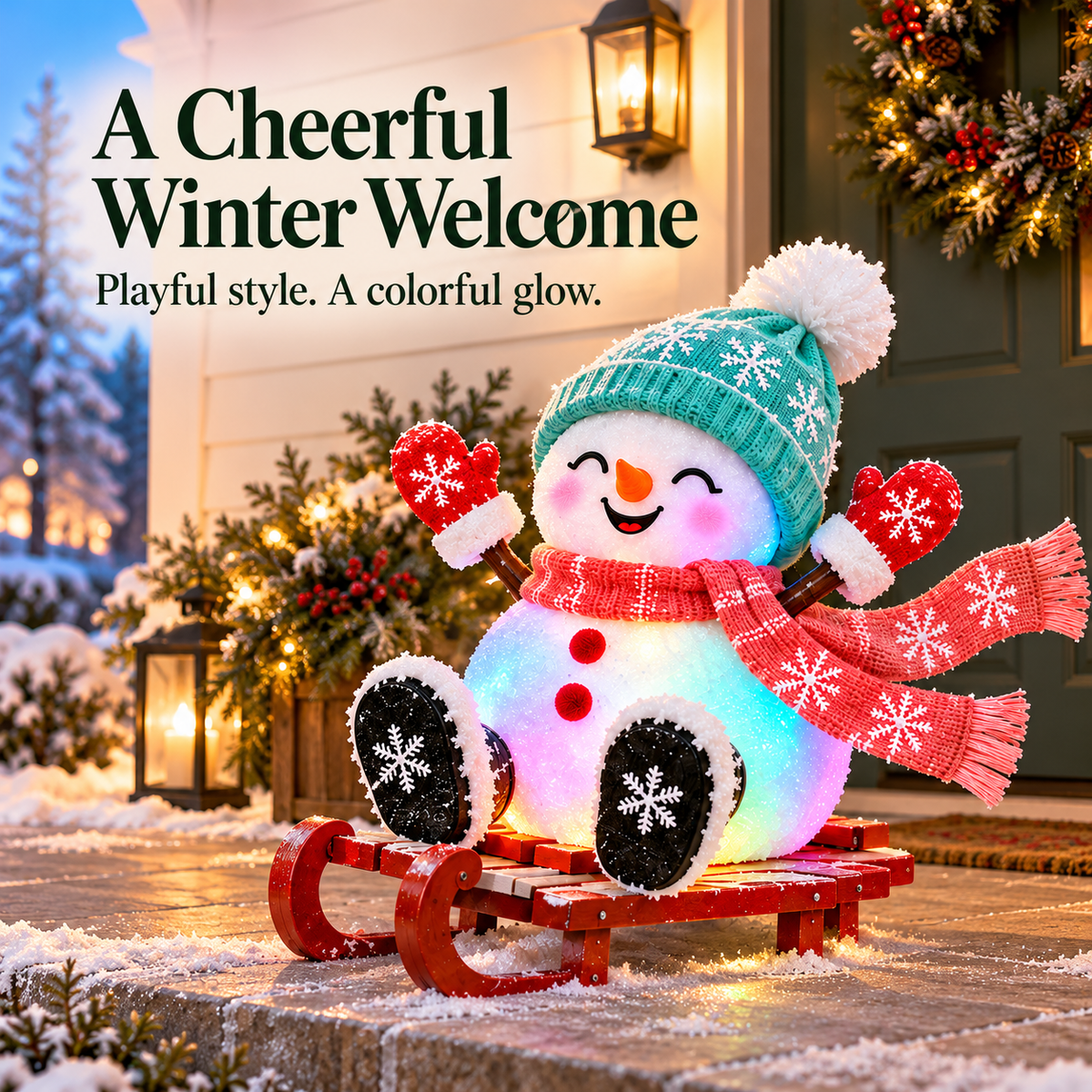 ☃️ Adorable Light-Up Snowmen | 4 Cute Christmas Garden Style