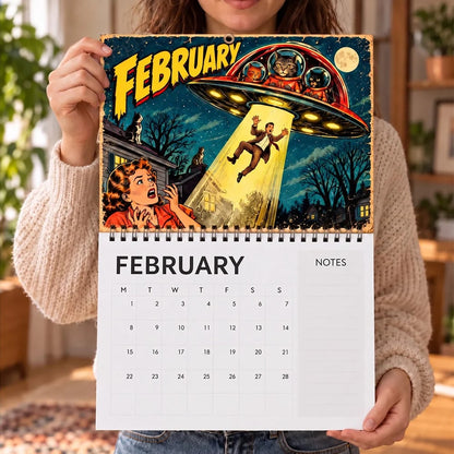 👽🐱 Cosmic Cat Invasion 2027 Calendar – Hilarious Alien Kitty Artwork for Cat Lovers & Sci-Fi Fans 🛸✨