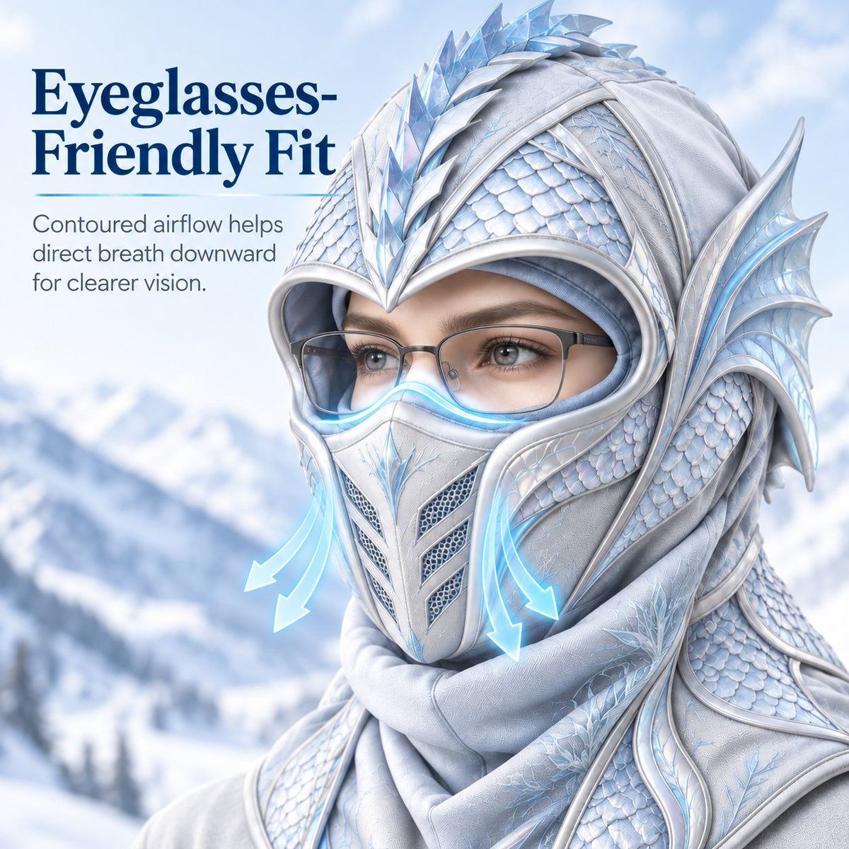 Ice Dragon 3-in-1 Winter Hood & Face Cover
