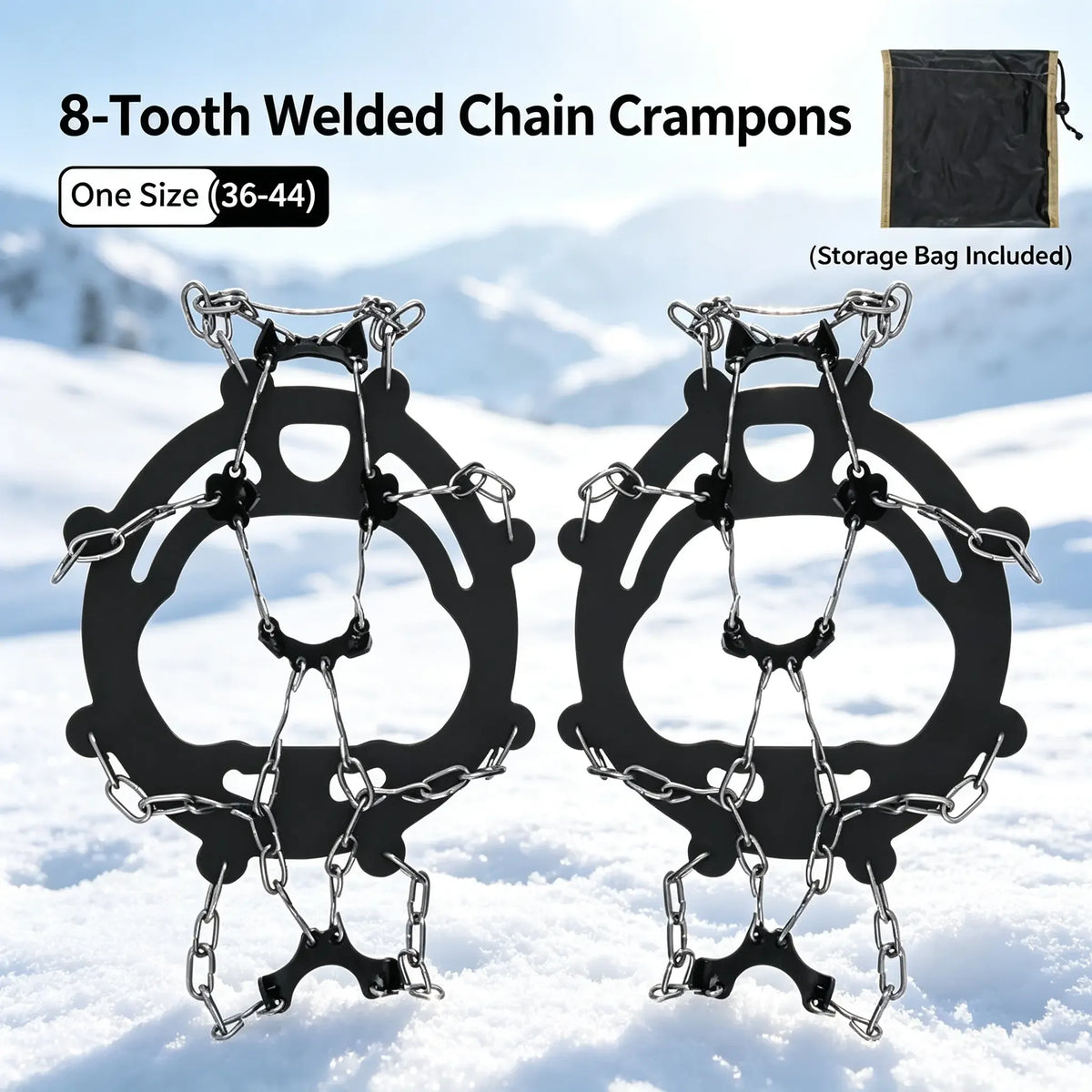 🛠️Lightweight Crampons Anti-Slip Traction Snow Grips for Walking
