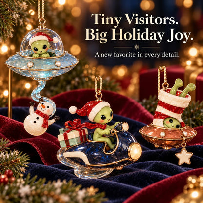 👽🎄 Christmas Alien UFO Ornaments – 6 Cute Cosmic Designs, Unique Christmas Tree Decorations & Holiday Gifts 🚀✨