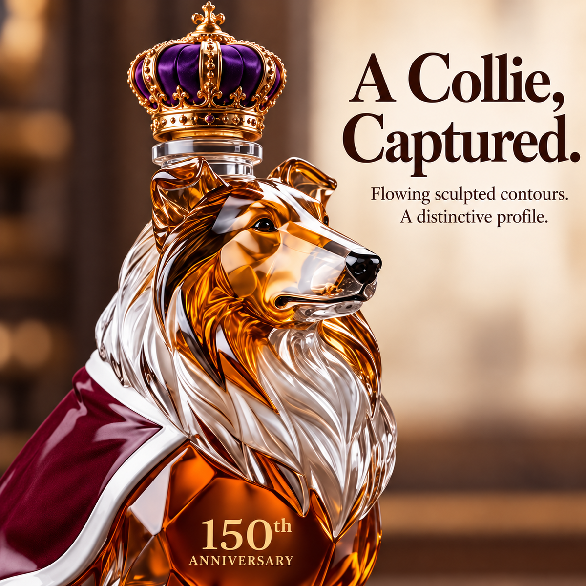 An alert expression and flowing mane capture the familiar character that Collie lovers know so well.