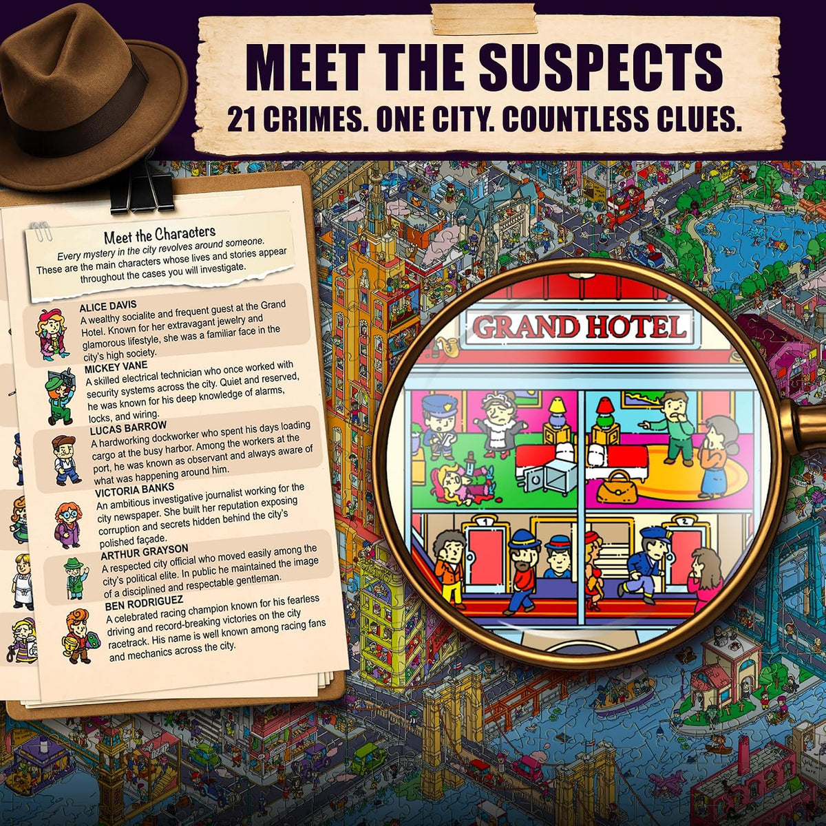 🧩🔎1000-Piece Roaring Twenties New York Detective Jigsaw Puzzle for Adults(📦Buy 2 Free Shipping)
