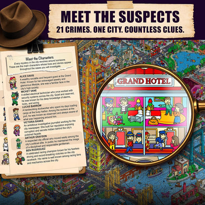 🧩🔎1000-Piece Roaring Twenties New York Detective Jigsaw Puzzle for Adults(📦Buy 2 Free Shipping)