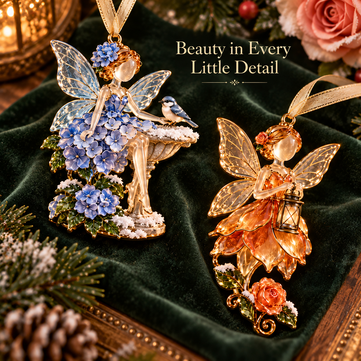 Winter Garden Fairies – 6 Enchanting Christmas Ornament Designs