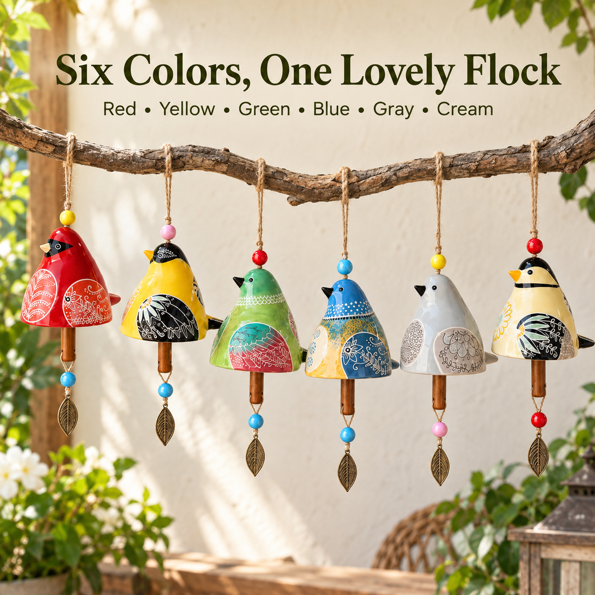 🐦 Ceramic Bird Hanging Ornament